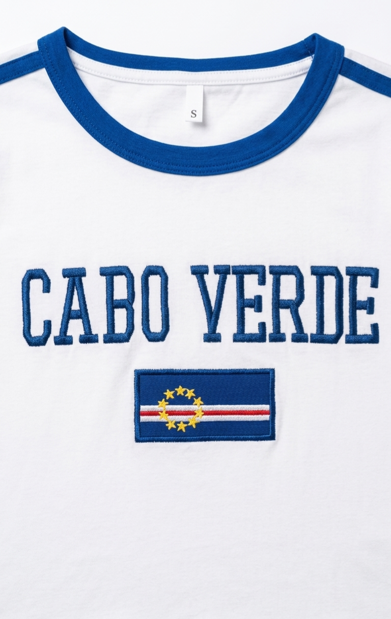Top  Bandeira de Cabo Verde Bordado