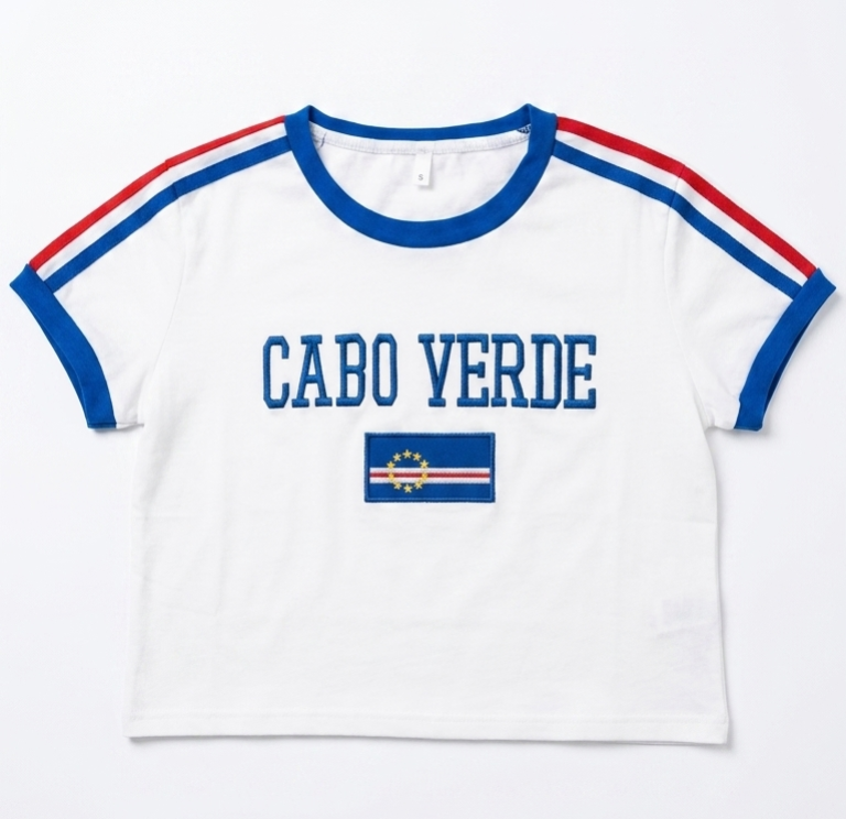 Top  Bandeira de Cabo Verde Bordado